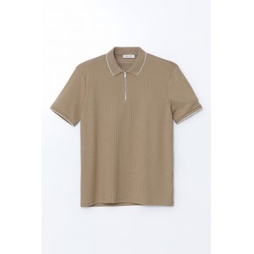 Tricou polo striat
