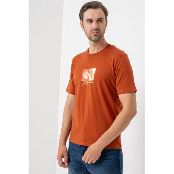 Tricou regular fit cu imprimeu discret