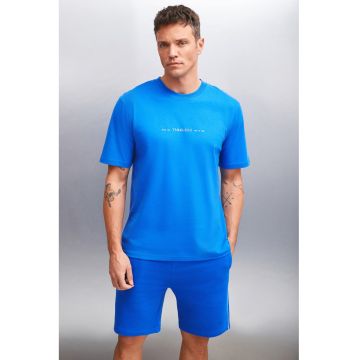 Tricou regular fit cu imprimeu text