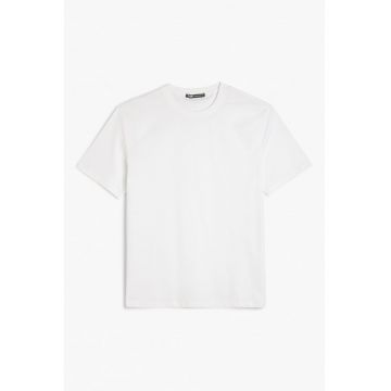 Tricou uni cu decolteu la baza gatului