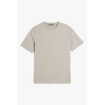 Tricou uni cu decolteu la baza gatului