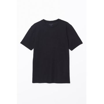 Tricou uni cu decolteu la baza gatului