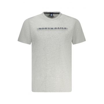 Tricou barbati - cu imprimeu cu text - Regular fit - Gri -