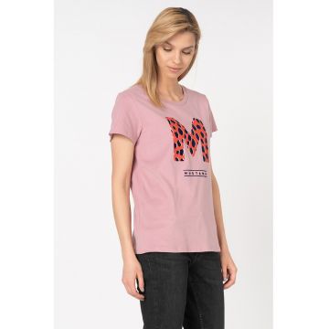 Tricou cu aplicatie logo din catifea Alina