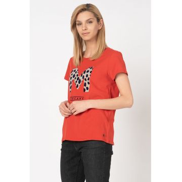 Tricou cu aplicatie logo din catifea Alina
