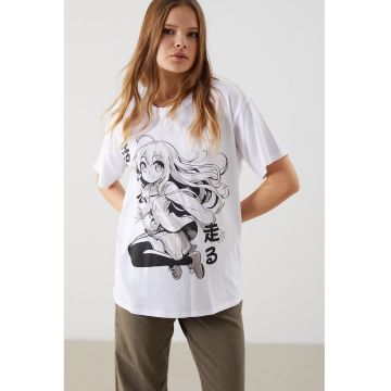 Tricou cu imprimeu cu desene animate