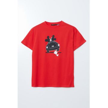Tricou cu imprimeu Minnie&Mickey Mouse
