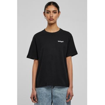 Tricou cu imprimeu pe partea din spate si decolteu la baza gatului