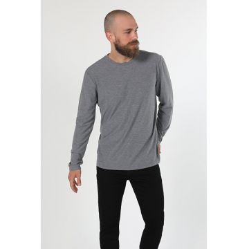 Tricou Cu Maneca Lunga De Barbati Gri Regular Fit