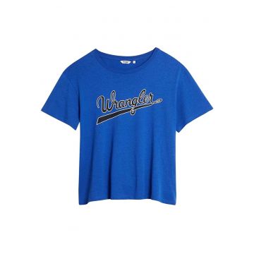 Tricou dama -  Bumbac/Modal - Albastru/Negru -