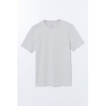 Tricou de bumbac cu decolteu rotund