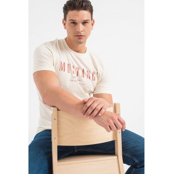 Tricou de bumbac cu imprimeu logo Alex