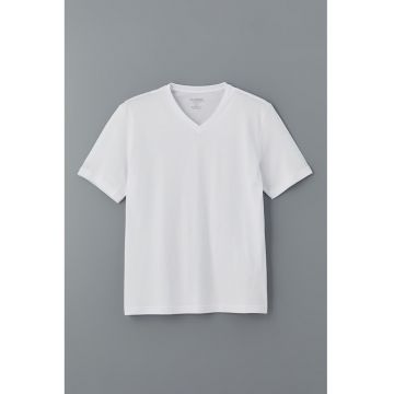 Tricou din amestec de modal cu decolteu in V