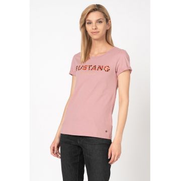 Tricou din bumbac cu imprimeu logo Alexia