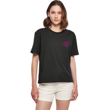 Tricou din bumbac cu imprimeu text pe partea din spate