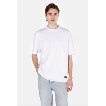 Tricou din bumbac cu maneci cazute