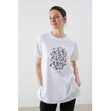 Tricou din bumbac cu model animal print