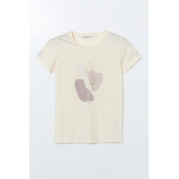 Tricou lejer cu decolteu rotund
