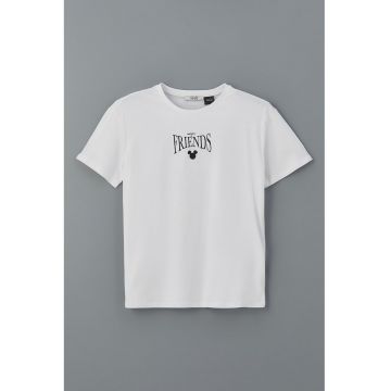 Tricou lejer de bumbac cu imprimeu Mickey Mouse And Friends