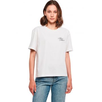 Tricou lejer din bumbac cu imprimeu pe partea din spate
