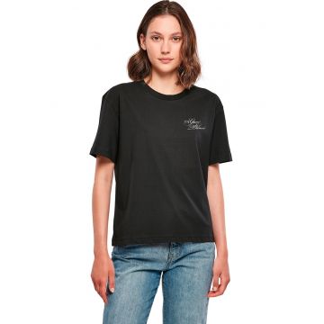 Tricou lejer din bumbac cu imprimeu pe partea din spate