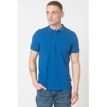 Tricou polo din pique cu logo