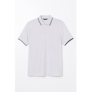 Tricou regular-fit cu guler polo