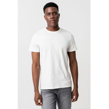 Tricou slim fit cu imprimeu logo discret