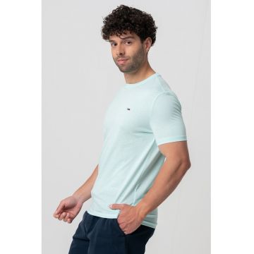 Tricou slim fit cu logo discret