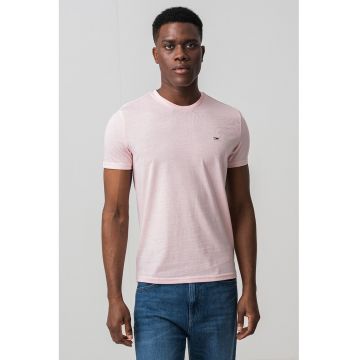 Tricou slim fit cu logo discret