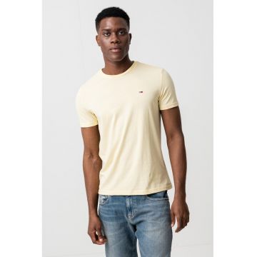 Tricou slim fit cu logo discret