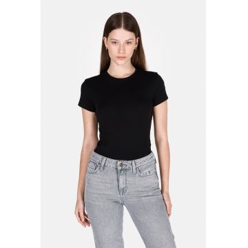 Tricou slim fit din amestec de bumbac