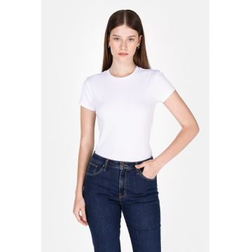 Tricou slim fit din amestec de bumbac