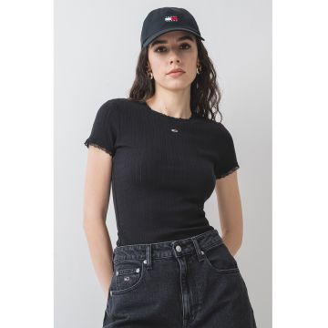 Tricou texturat cu logo