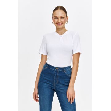 Tricou uni slim fit