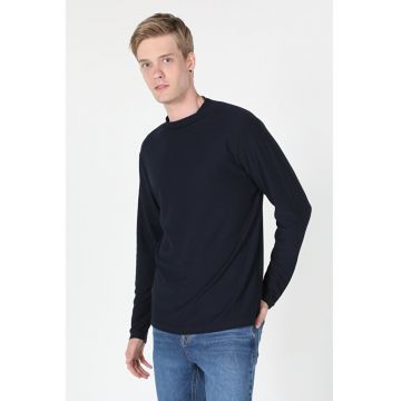 Bluza cu decolteu la baza gatului - Ocean Blue -