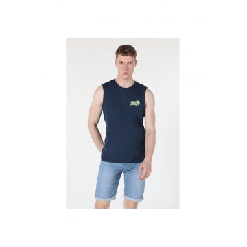 Maiou De Barbati Albastru Marin Regular Fit