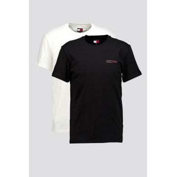 Set de tricouri de bumbac cu decolteu la baza gatului - 2 piese