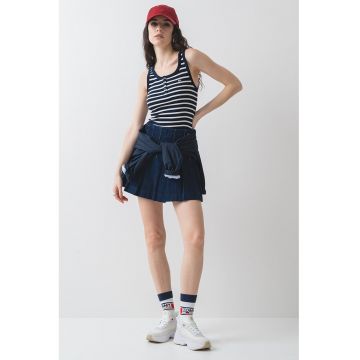 Top din bumbac cu model in dungi