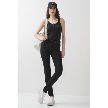 Top din bumbac cu model in dungi