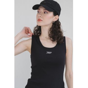 Top slim fit cu detaliu logo