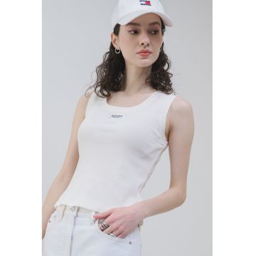 Top slim fit cu detaliu logo