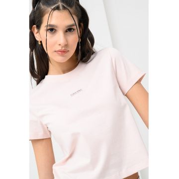 Tricou crop slim fit