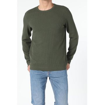 Tricou Cu Maneca Lunga De Barbati Kaki Regular Fit Cl1055412 8682240850656