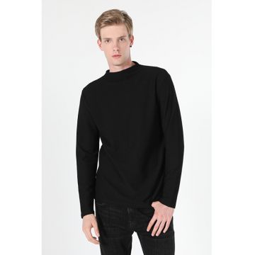 Tricou Cu Maneca Lunga De Barbati Negru Regular Fit Cl1060115 8683197322708
