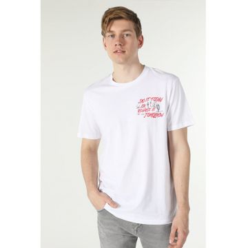 Tricou Cu Maneca Scurta De Barbati Alb Comfort Fit.2