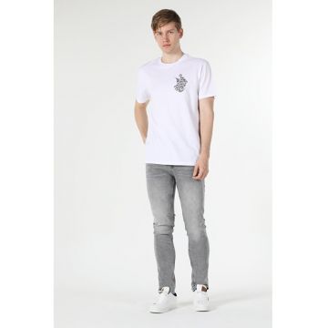 Tricou Cu Maneca Scurta De Barbati Alb Comfort Fit8683197259264
