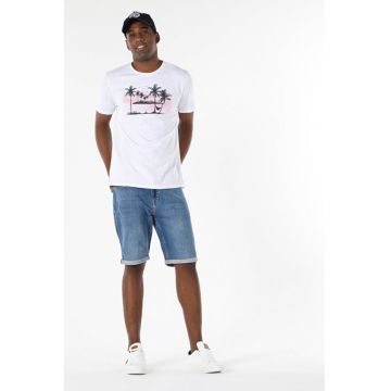 Tricou Cu Maneca Scurta De.Barbati Alb Regular Fit