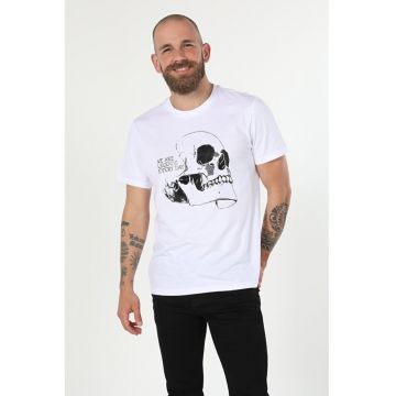 Tricou Cu Maneca Scurta De Barbati Alb Regular Fit 41648
