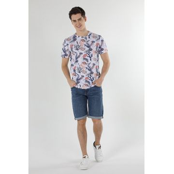 Tricou Cu Maneca Scurta De Barbati Alb Regular Fit 46458